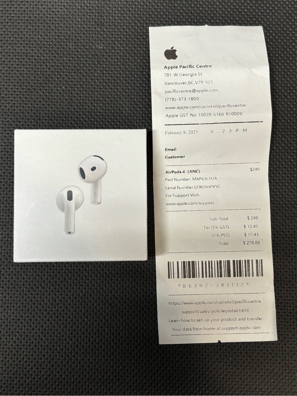 Apple AirPods 4 Wireless Earbuds with ANC - White